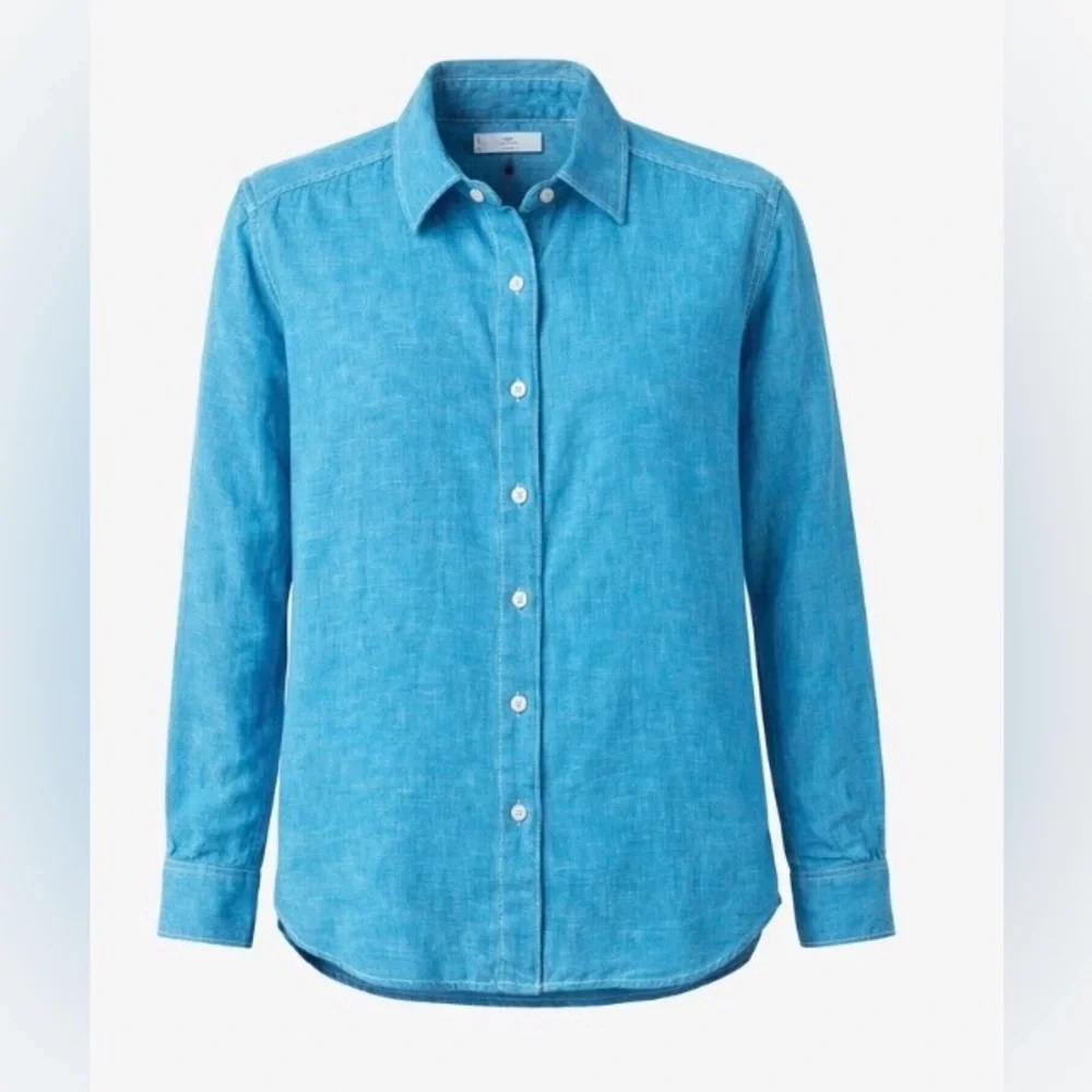 Tommy Bahama Linen Sky Blue Button-Up Lightweight Button Shirt. Women’s Medium. - Picture 6 of 6